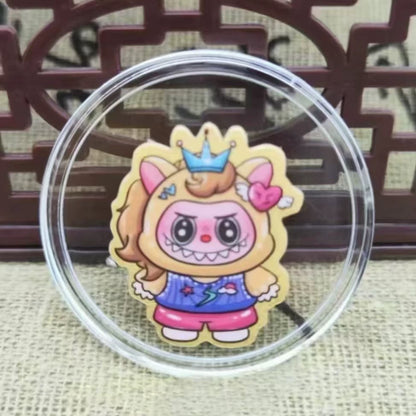 Gold zodiac monkey mobile phone sticker Labubu