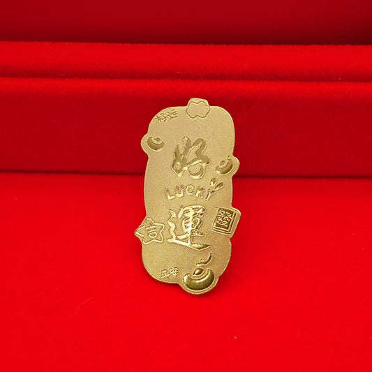 Gold phone sticker good luck