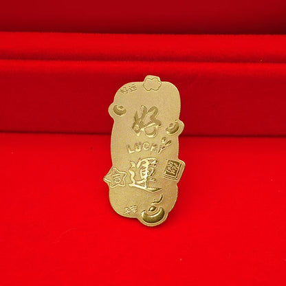 Gold phone sticker good luck