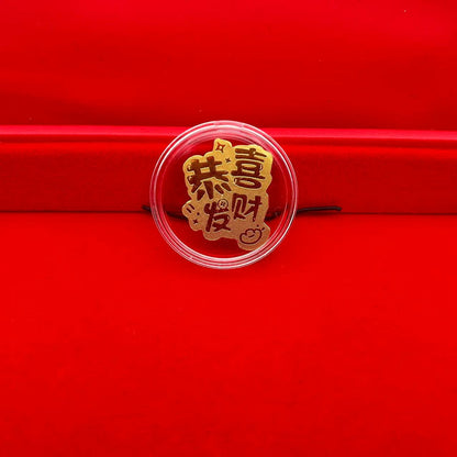 Gold mobile phone stickers wishing you good fortune