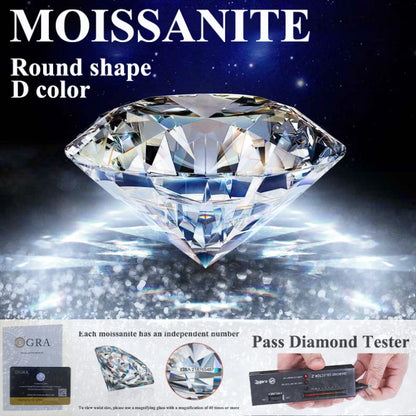 Moissanite Stone D Color Vvs1 Round Cut DIY Charms Ring Necklace Earrings Main Materials with Certificate Wholesale Price