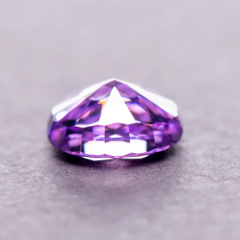 Cubic Zirconia Oval Shape Purple Color 4k Crushed Ice Cut 5A Grade Charm Beads for Jewelry Making Necklace Ring Main Materials