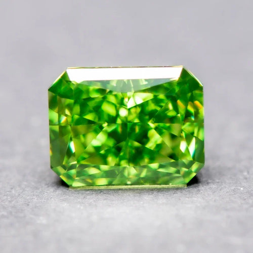 Cubic Zirconia Radiant Shape Green Color 4k Crushed Ice Cut Charm Beads for DIY Jewelry Making Necklace Earrings Main Materials 