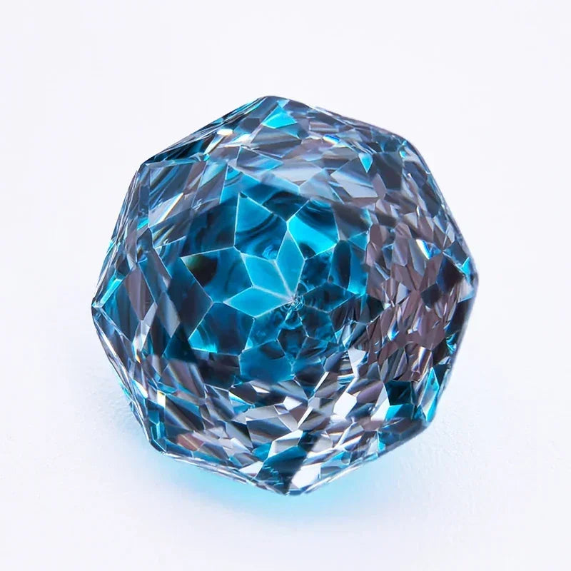 Cubic Zirconia Special Rose Cut peacock blue Color Gemstone Bead Wholesale and Retail Diy Advanced Jewelry Rings Earrings Making
