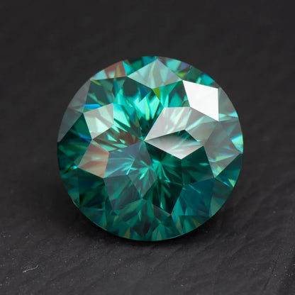 Moissanite Stones Emperor General Cut Round Shape Emerald Green Primary Colors with GRA Certificate Jewelry Making Materials 