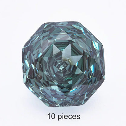 Cubic Zirconia Rose Cut Gradient Green Color Gemstone Bead for Diy Jewelry Making Material