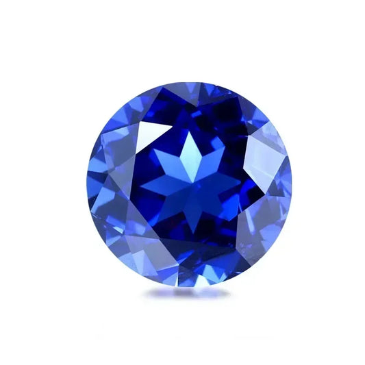 Lab Grown Sapphire Round Shape Royal Blue Color Gemstone for Advanced Jewelry Making Material Selectable AGL Certificate lab grown sapphire lab grown sapphire 
