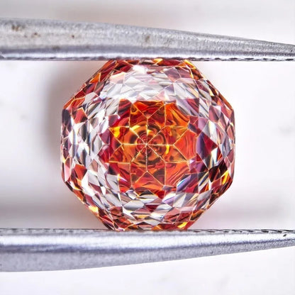 Cubic Zirconia Rose Cut Orange Color Charms Gemstone Bead DIY Advanced Jewelry Rings Earrings Making Factory Wholesale