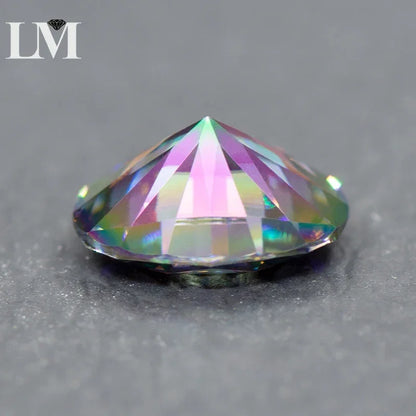Moissanite Loose Diamond Rainbow Green Color Oval Cut Lab Grown Gemstone Jewelry Making Materials Comes with GRA Certificate