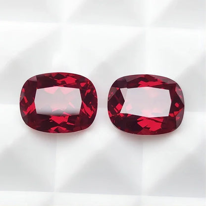 Lab Grown Ruby Pigeon Blood Red Rectangular Cushion Cut Top Quality Gemstone for Diy Jewelry Making Selectable AGL Certificate 