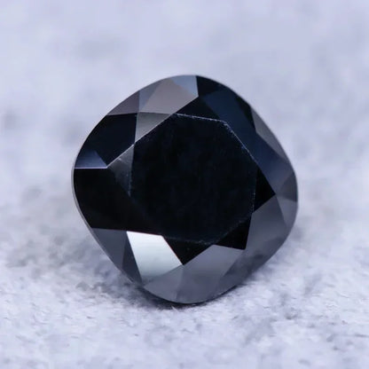 Moissanite Stone Natural Black Color Cushion Cut Artificial Gemstone DIY Ring Necklace Earrings Main Materials With Certificate 