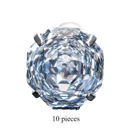 Cubic Zirconia Stainless Steel Earring Rose Cut Cinderella Color 8.0mm Jewelry for Women Wholesale 4 Prong Tragus Earrings