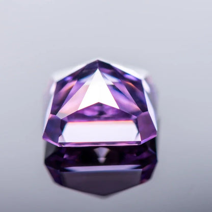 Cubic Zirconia Asscher Shape Purple Color 5A Grade 4k Crushed Ice Cut Charm Beads for DIY Jewelry Making Necklace Ring Materials 