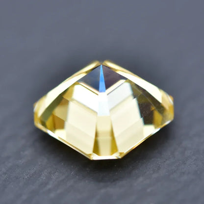 Moissanite Stone Lemon Yellow Asscher Cut VVS1 Loose Stone Charms Jewelry Making Pass Diamond Tester with GRA Certificate 