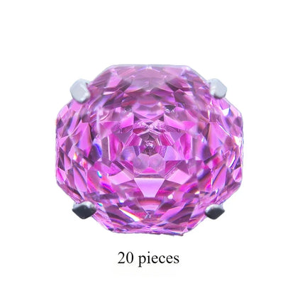 Cubic Zirconia Stainless Steel Earring Rose Cut Shangri-la Color 8.0mm Jewelry for Women Wholesale 4 Prong Tragus Earrings