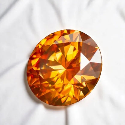 Moissanite Orange Colored Round Cut VVS1 Passed Diamond Tested Gemstone Loose Stone Jewelry Making Wholesale with GRA 