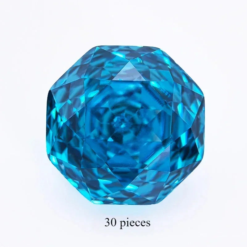 Cubic Zirconia Special Rose Cut Sea Blue Color Gemstone Bead Wholesale and retail for Diy Advanced Jewelry Rings Earrings Making