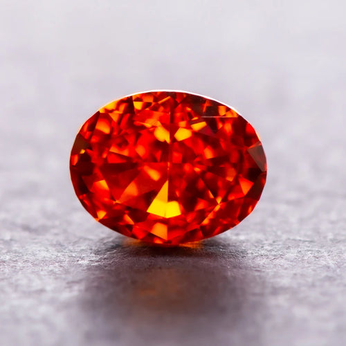 Cubic Zirconia Oval Shape Red Color 5A Grade 4k Crushed Ice Cut Charm Beads for DIY Jewelry Making Ring Necklace Main Materials