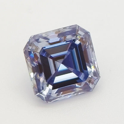 Moissanite Stone Lavender Color Asscher Cut Charms for Jewelry Making DIY Advanced Jewelry Rings Earrings Making Certificate