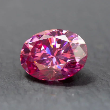 Moissanite Colored Stone Pink Color Oval Cut with GRA Report Lab Grown Gemstone for diy Jewelry Making Materials 