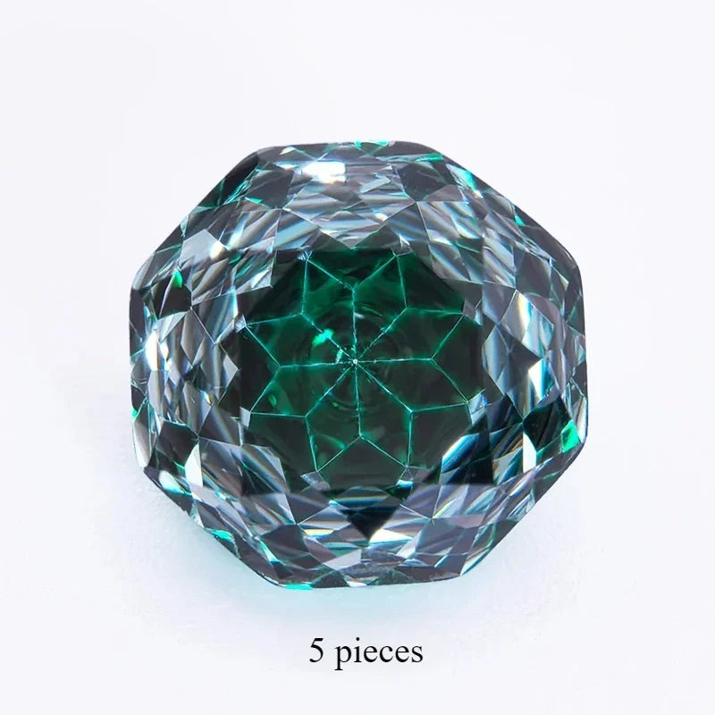 Cubic Zirconia Special Rose Cut Dark Green Color Gemstone Bead Wholesale and Retail Diy Advanced Jewelry Rings Earrings Making