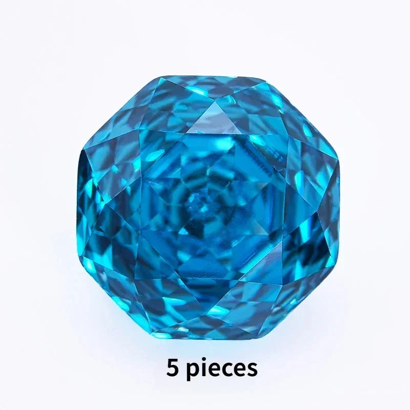 Cubic Zirconia Special Rose Cut Sea Blue Color Gemstone Bead Wholesale and retail for Diy Advanced Jewelry Rings Earrings Making