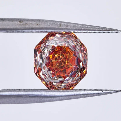 Cubic Zirconia Special Rose Cut Orange Color Gemstone Bead Wholesale and Retail for Diy Advanced Jewelry Rings Earrings Making