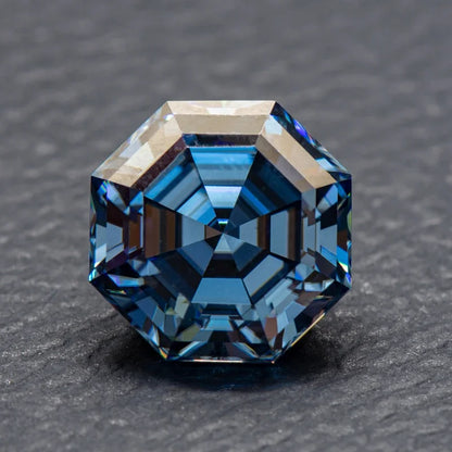 Moissanite Stone Octagonal cutting Royal Blue Primary Colors Lab Grown Gemstones with GRA Certificate Jewelry Making Materials 