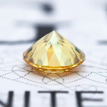 Wholesale Moissanite Stone Golden Yellow Color 100 Faceted Cut DIY Ring Necklace Earrings Main Materials Charms Gemstone Certifi
