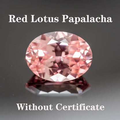 Lab Grown Padparadscha Red Lotus Oval Shaped Charms Gemstone DIY Ring Necklace Earrings Main Materials with Certificate 