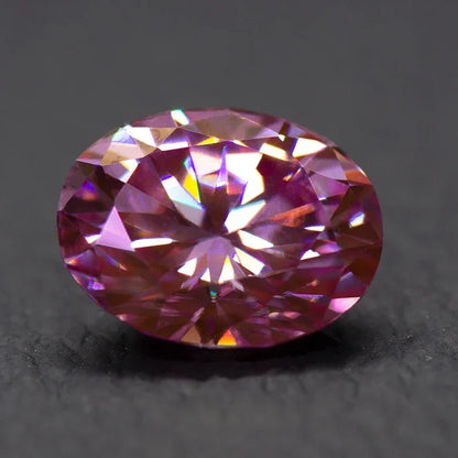 Moissanite Loose Stone Oval Cut Sakura Pink Color Lab Created Gemstone Jewelry Rings Earrings Making Comes with GRA Certificate