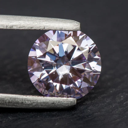 Moissanite Wholesale Light Purple Color Round Cut Lab Grow Gemstone for Jewelry Diy Making Materials with GRA Certificate 