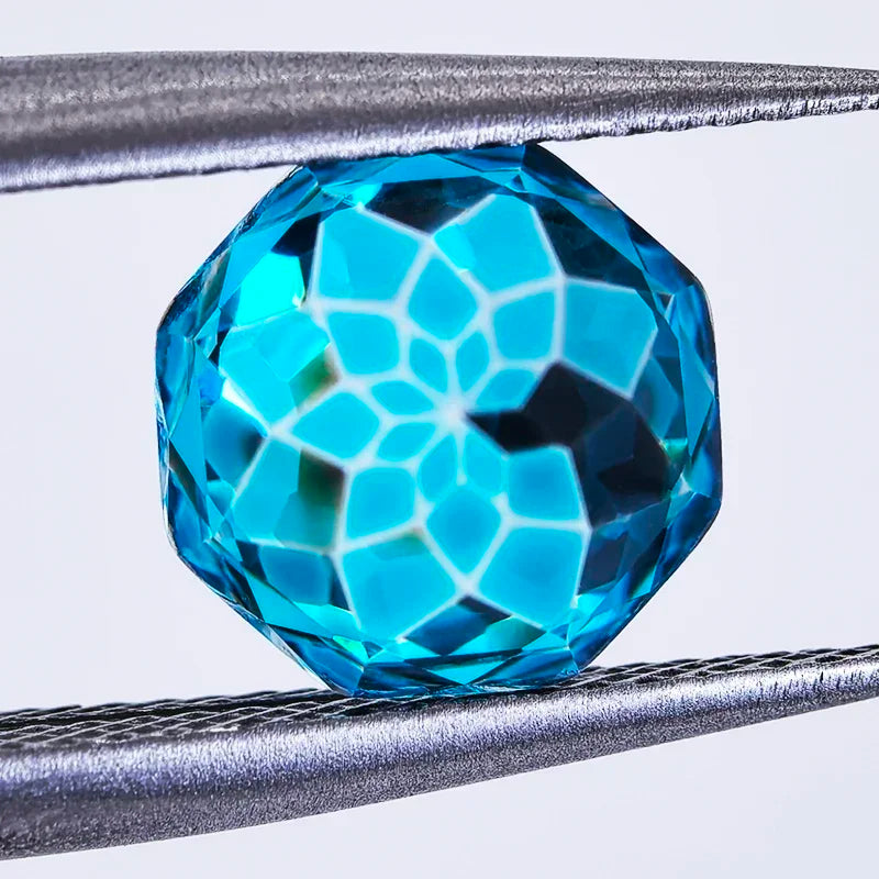 Cubic Zirconia Special Rose Cut peacock blue Color Gemstone Bead Wholesale and Retail Diy Advanced Jewelry Rings Earrings Making