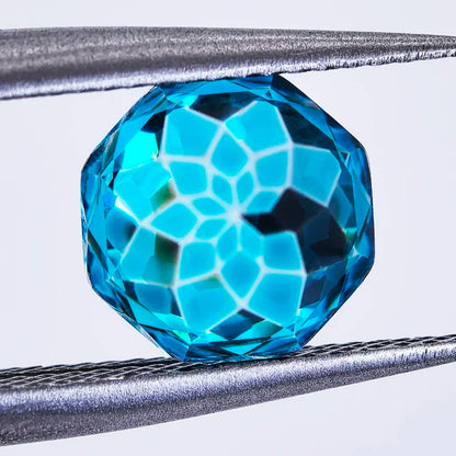 Cubic Zirconia Special Rose Cut peacock blue Color Gemstone Bead Wholesale and Retail Diy Advanced Jewelry Rings Earrings Making