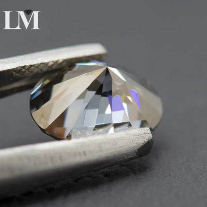Moissanite Stone Oval Cut Gray Color Gemstone Synthetic Lab Created Heat Diamond DIY Jewelry Making Materials with GRA Report