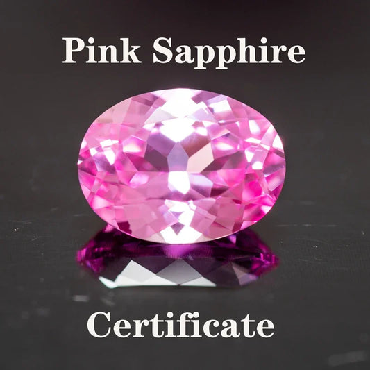 Lab Grown Sapphire Oval Shape Pink Color Extremely Shiny Quality Advanced Charms Jewelry Rings Earrings Making Certificate 