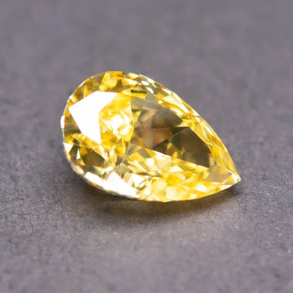 Cubic Zirconia Yellow Color Pear Shape 4k Crushed Ice Cut Charm Stones for DIY Jewelry Making Necklace Earings Main Materials 