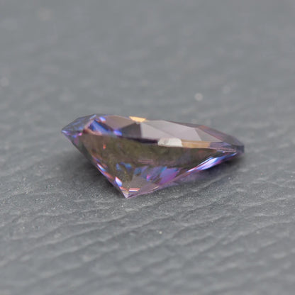 Moissanite Pear Cut Imperial Purple Colored Lab Diamond Lab Grown Gem Advanced Jewelry Making Materials with GRA Certificate 