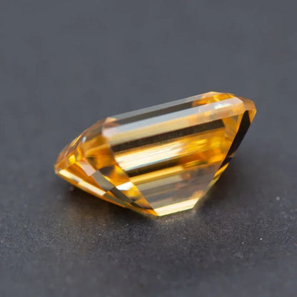 Moissanite Diamond Champagne Color Emerald Cut Lab Grown Gemstone  Charms Jewelry Rings Earrings Making with GRA Certificate