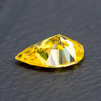 Moissanite Pear Cut Lemon Yellow Colored Pass Diamond Tester Diy Charms Advanced Jewelry Making Materials with GRA Report 