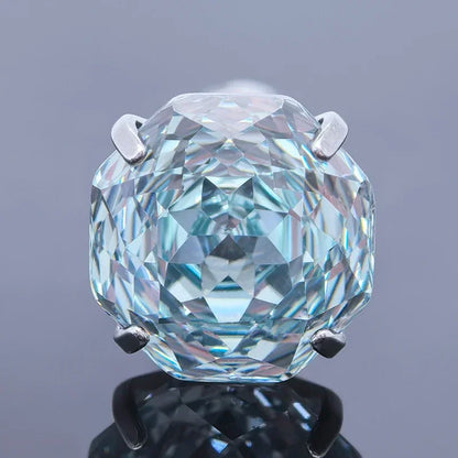 Cubic Zirconia Stainless Steel Earring Rose Cut Grey Blue Color 8.0mm Jewelry for Women Wholesale 4 Prong Tragus Earrings