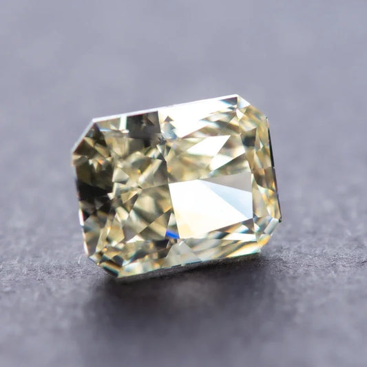 Cubic Zirconia Radiant Shape Light Yellow Color 5A Grade 4k Crushed Ice Cut Charm Stone for DIY Necklace Earrings Main Materials