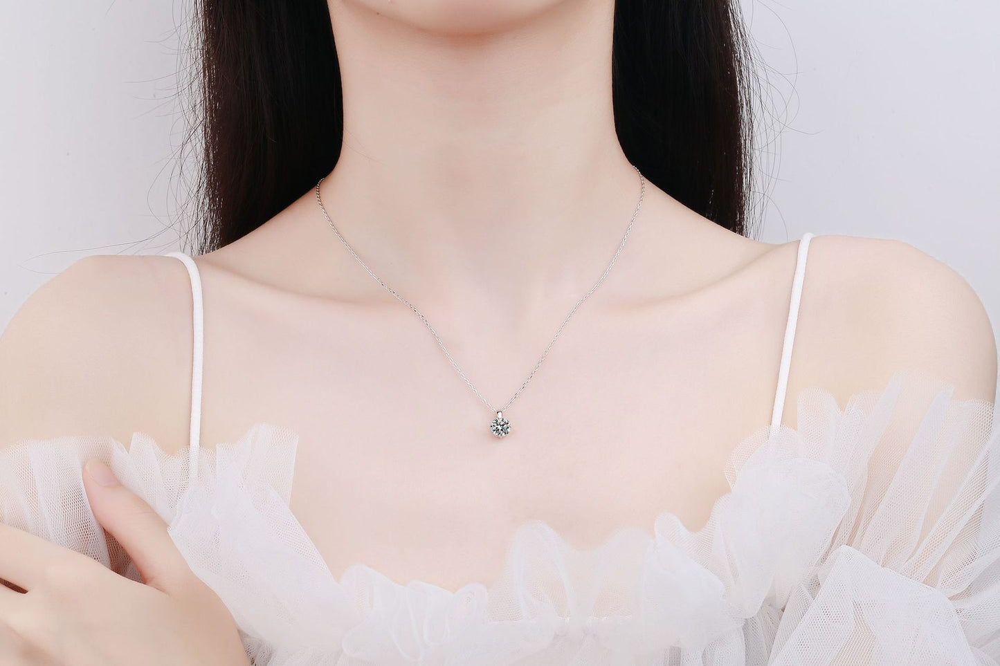 XDY925 Silver Ring Moissanite Women's Ring Versatile Elegant Jewelry Simple Fashion Factory Direct Sale One Piece Dropshipping