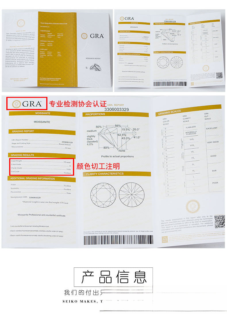 s925Sterling Silver Necklace Moissanite Lock Smart Necklace Lock Love Forever Direct Supply from Manufacturer Supports Any Appraisal